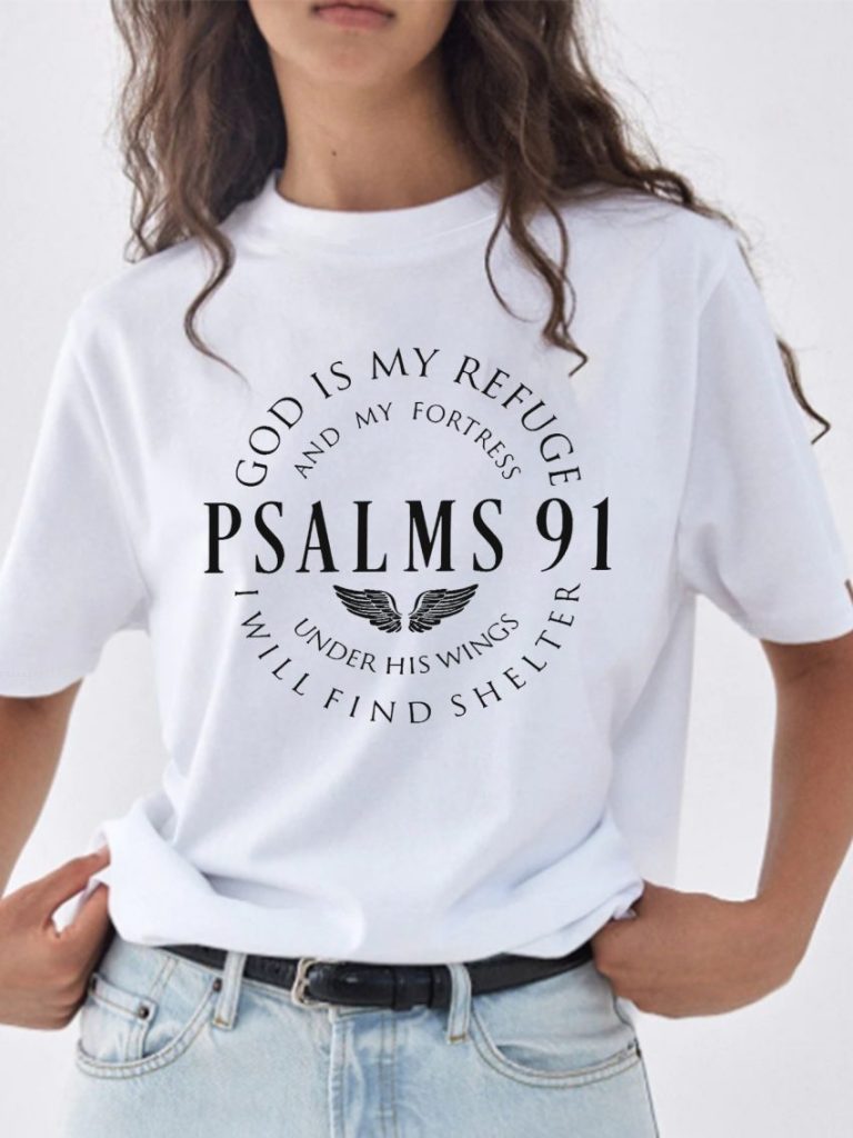 Multicolor Letter Print Collared Tee