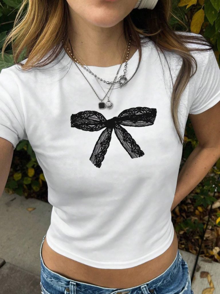 Butterfly Print Short Sleeve Tee
