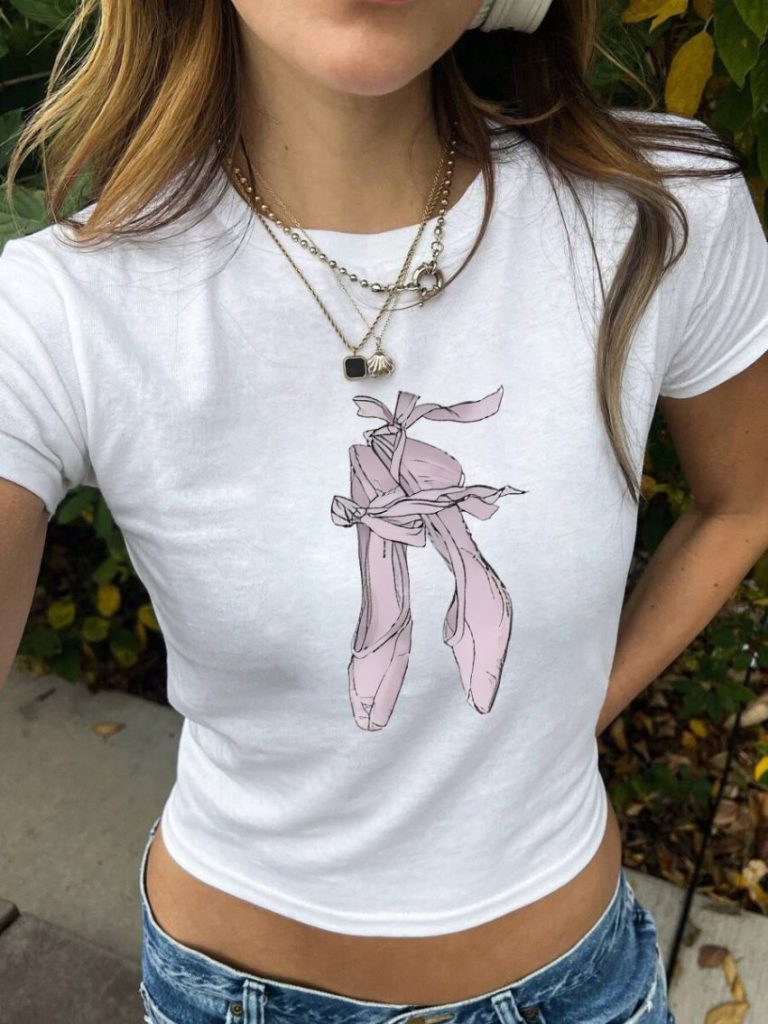 Pink Butterfly Print Halter Tee