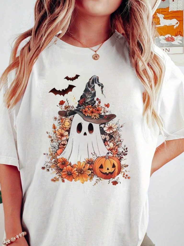 White Cartoon Print Tee