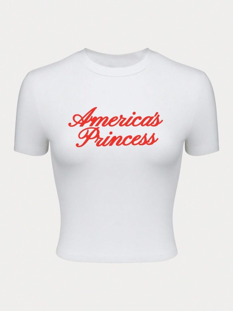 White Flag Print Collared Tee