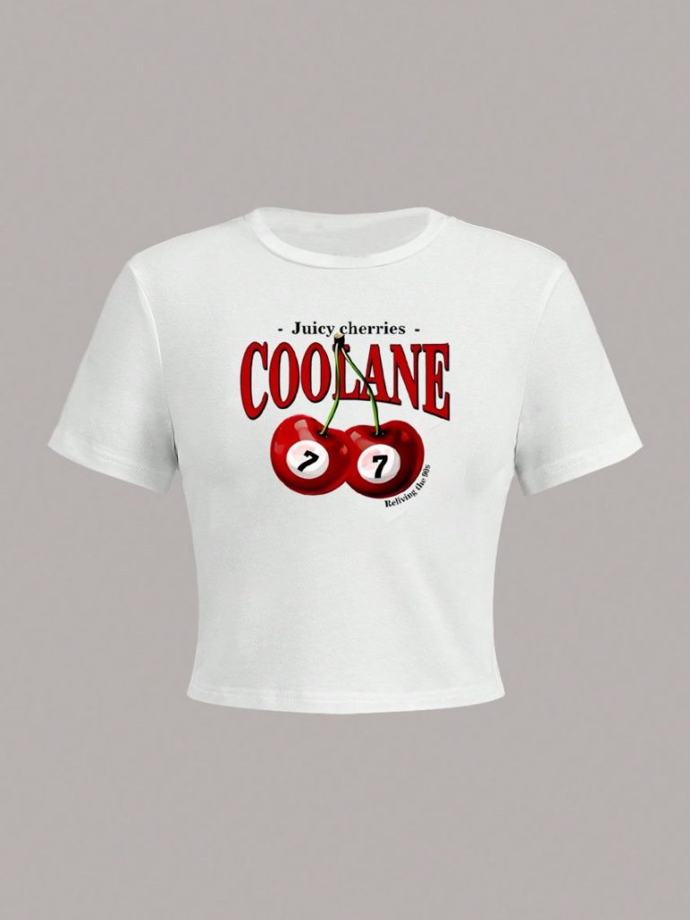 White Smiley Print Tee