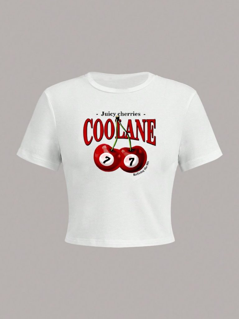 White Smiley Print Tee