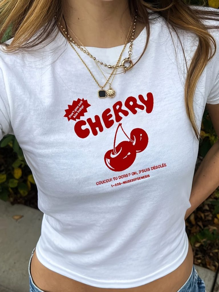 Red Heart Print Crew Tee