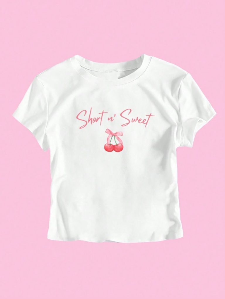 Pink Heart Print Tee
