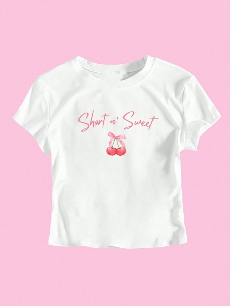 Pink Heart Print Tee