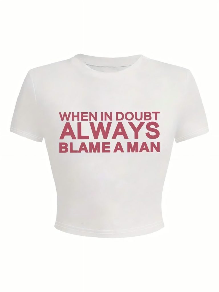 Red Letter Print Tee