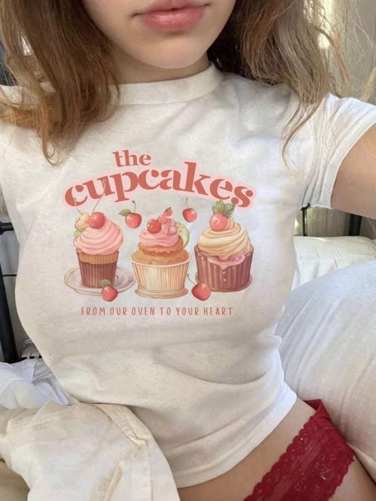 Multicolor Heart Print Crew Tee