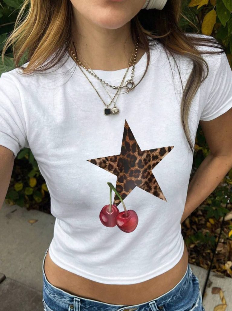 Multicolor Star Print Tee