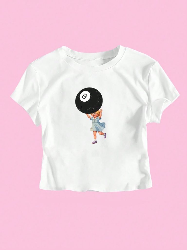 White Cartoon Print Tee