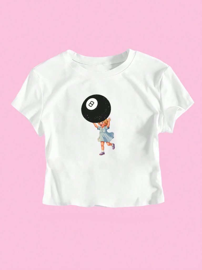 White Cartoon Print Tee