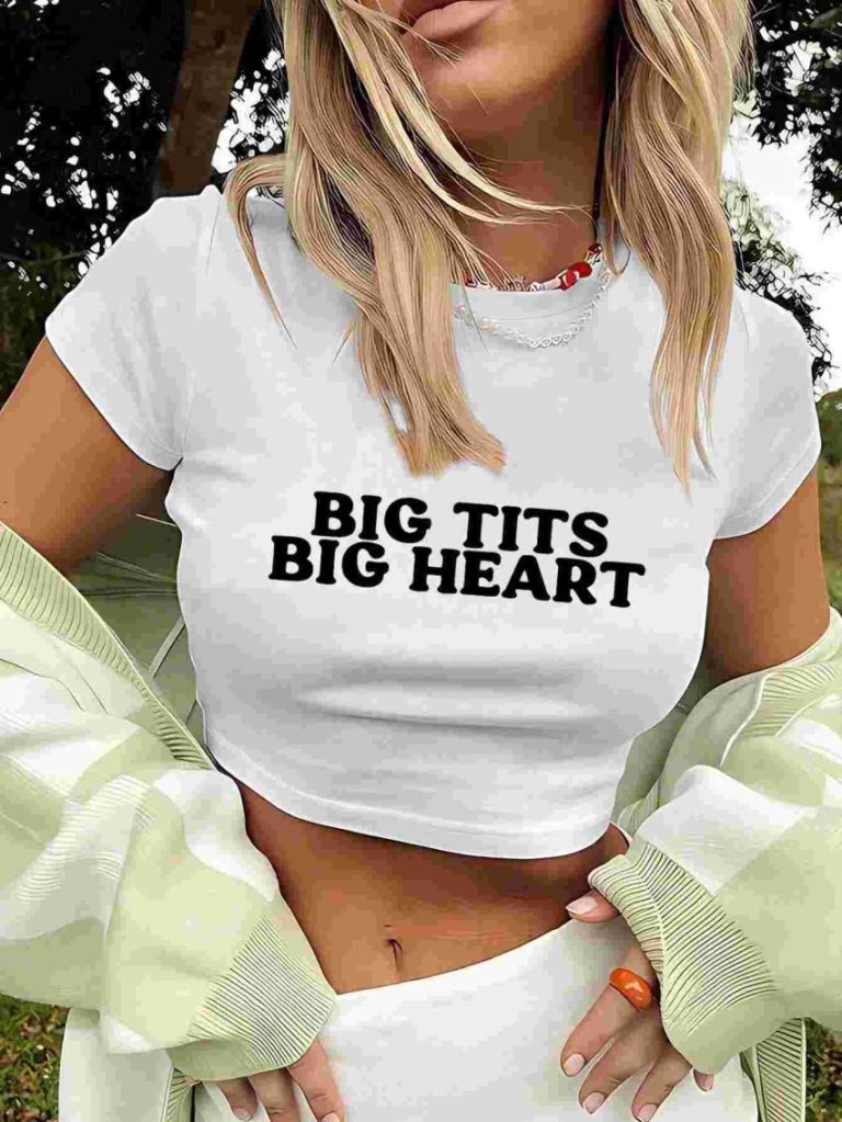 Heart Print Short Sleeve Top