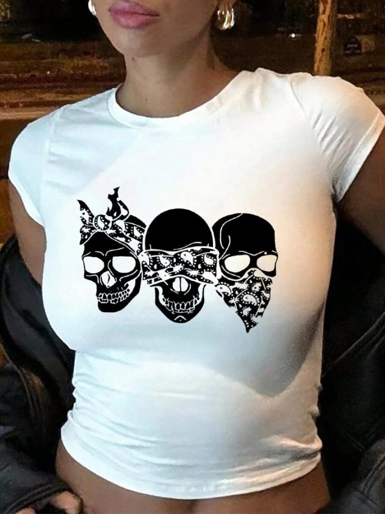 Skulls Bandana Cotton Tee