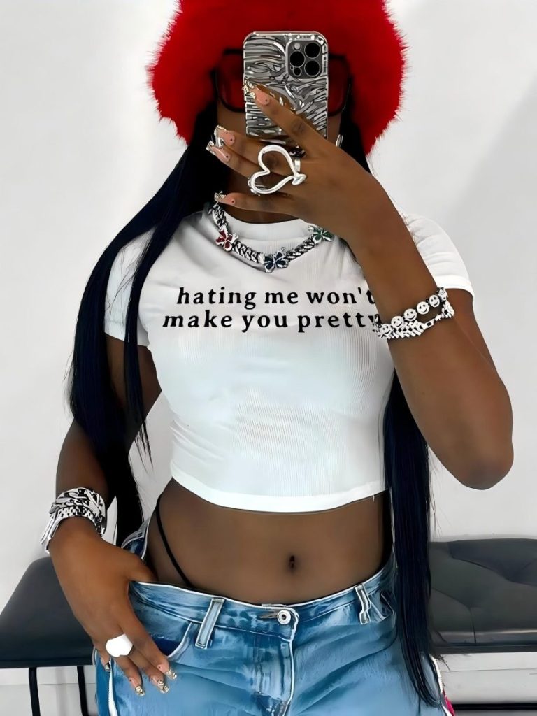 Sassy Slogan Crop Tee
