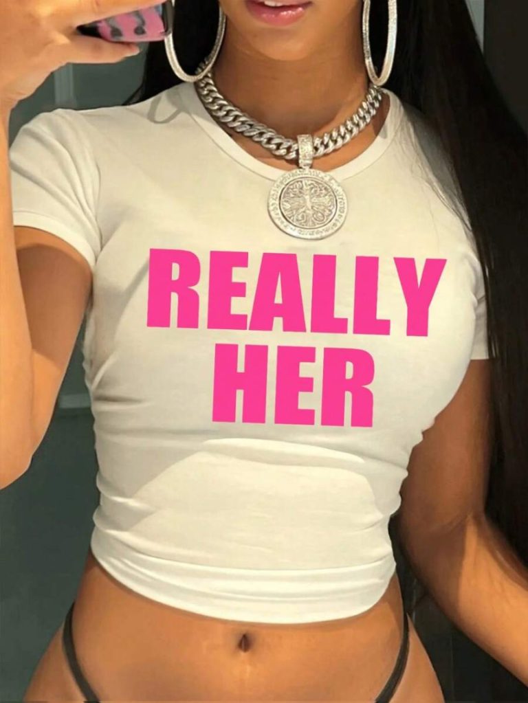 Bold Slogan Crop Tee
