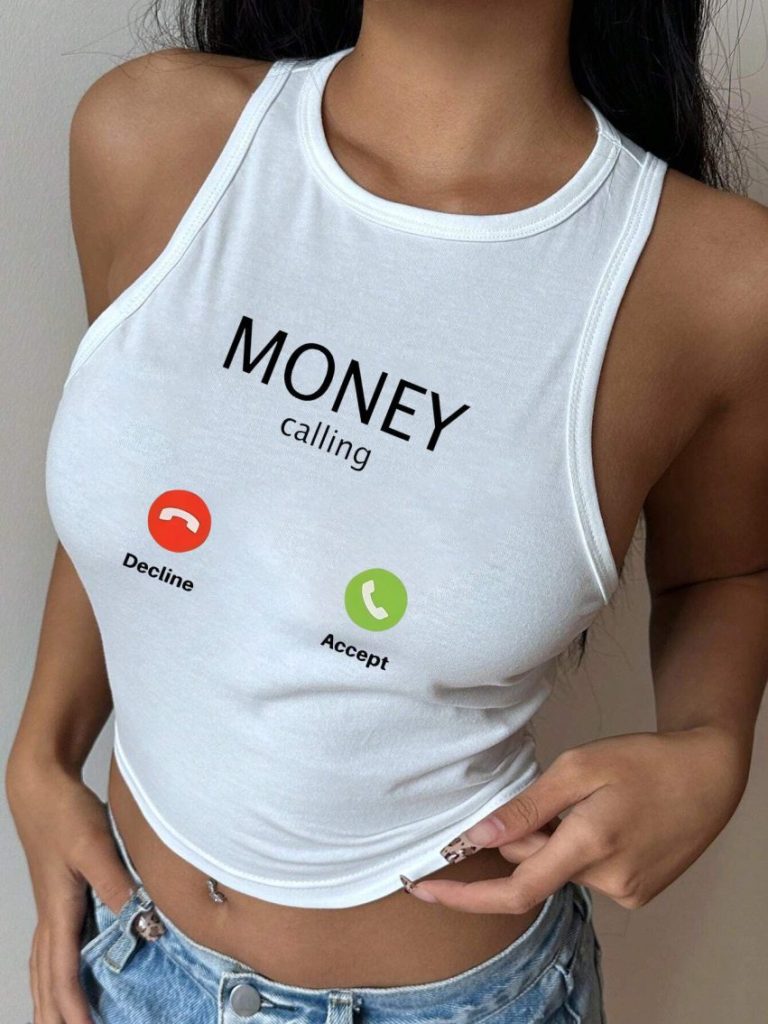 Money Calling White Tank