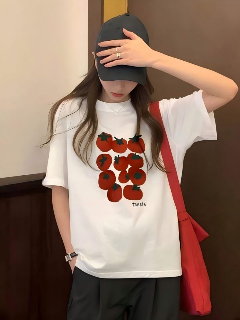 Tomato Print Casual Tee