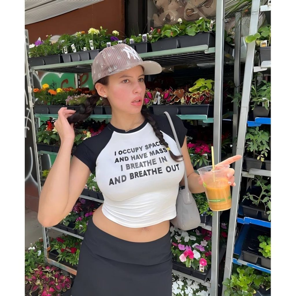 Letter Raglan Crop Top