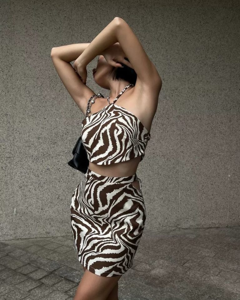 Zebra Print Halter Mini Set
