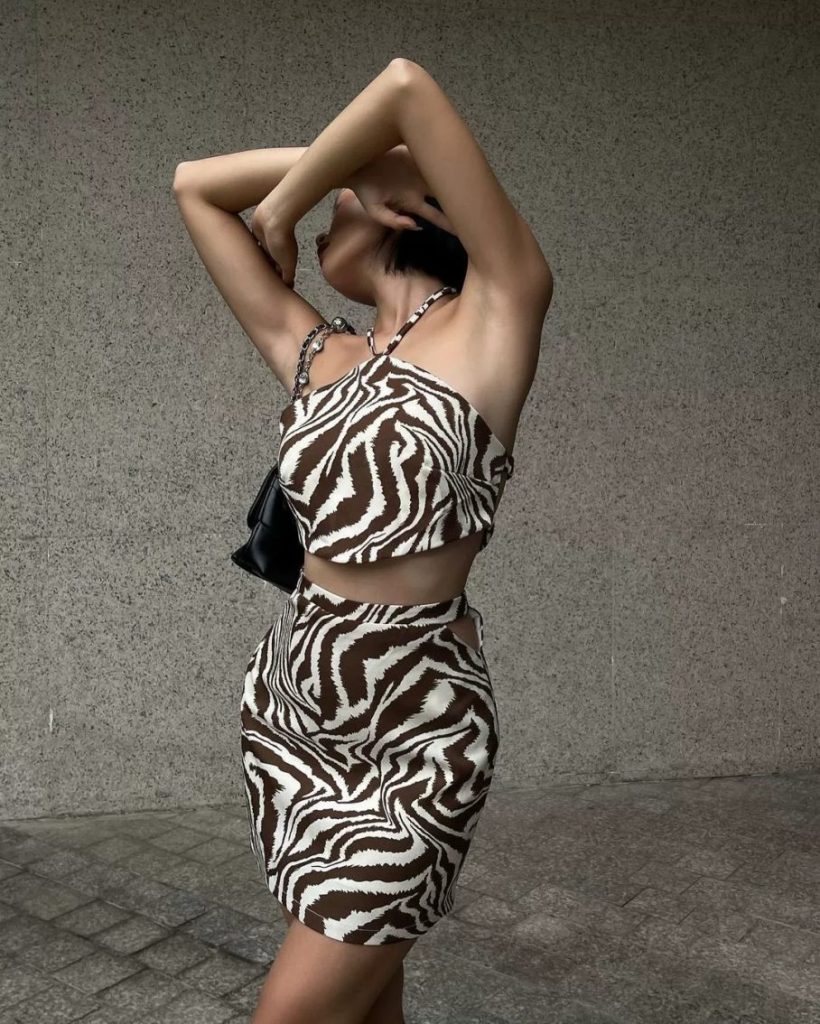 Zebra Print Halter Mini Set