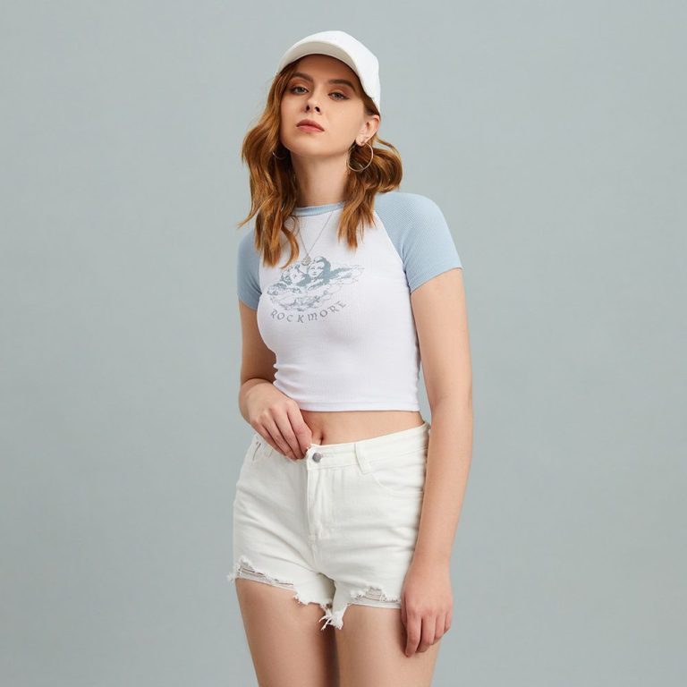 White Crop Logo Tee