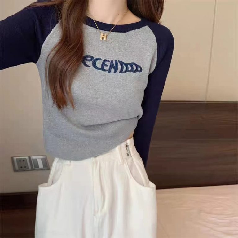 Gray Crop Logo Tee