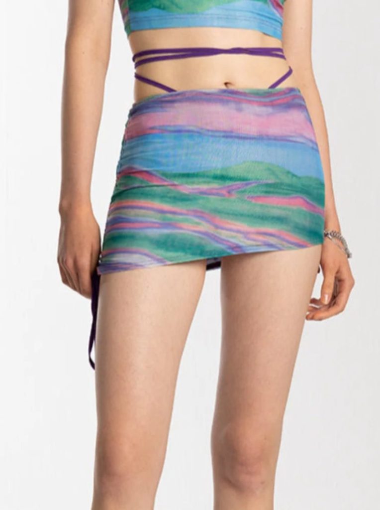 Colorful Striped Knit Mini Set
