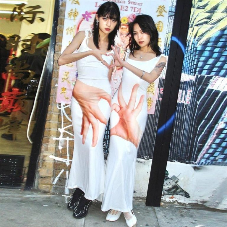 White Body-Print Halter Midi Dress