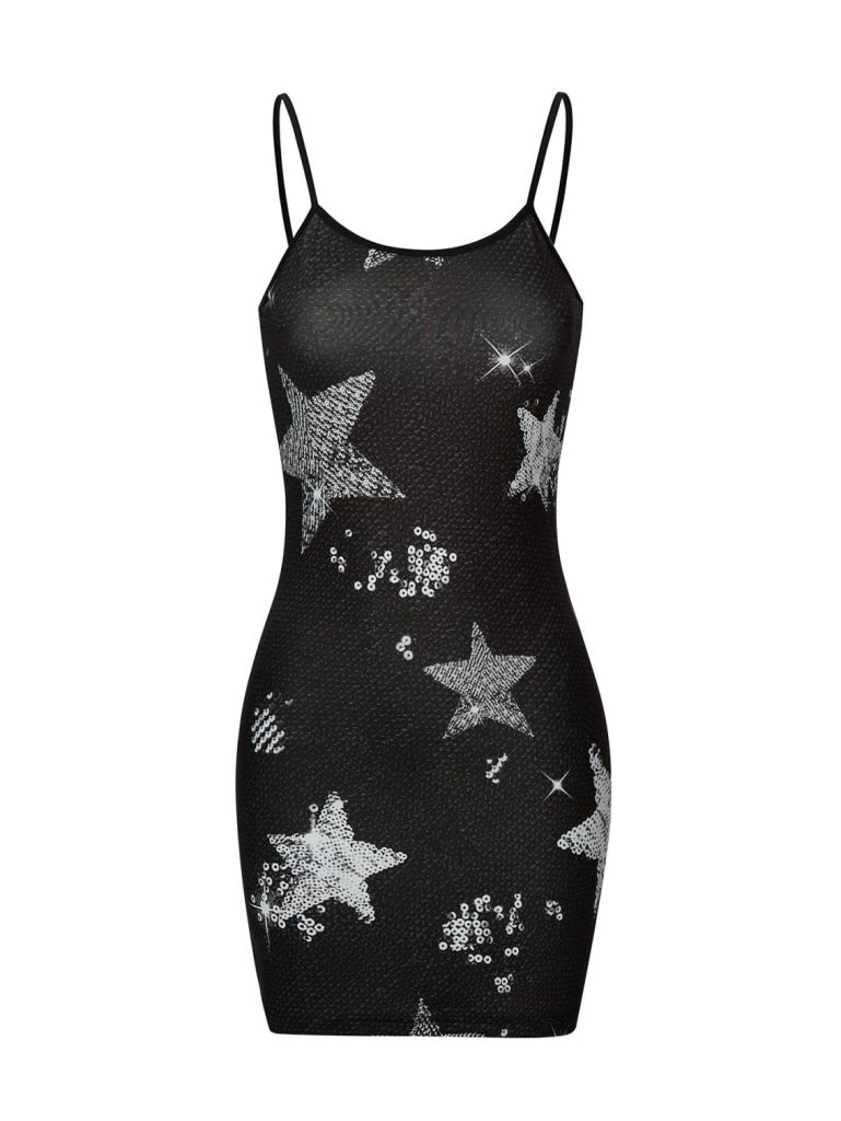 Black Sequin Mini Dress