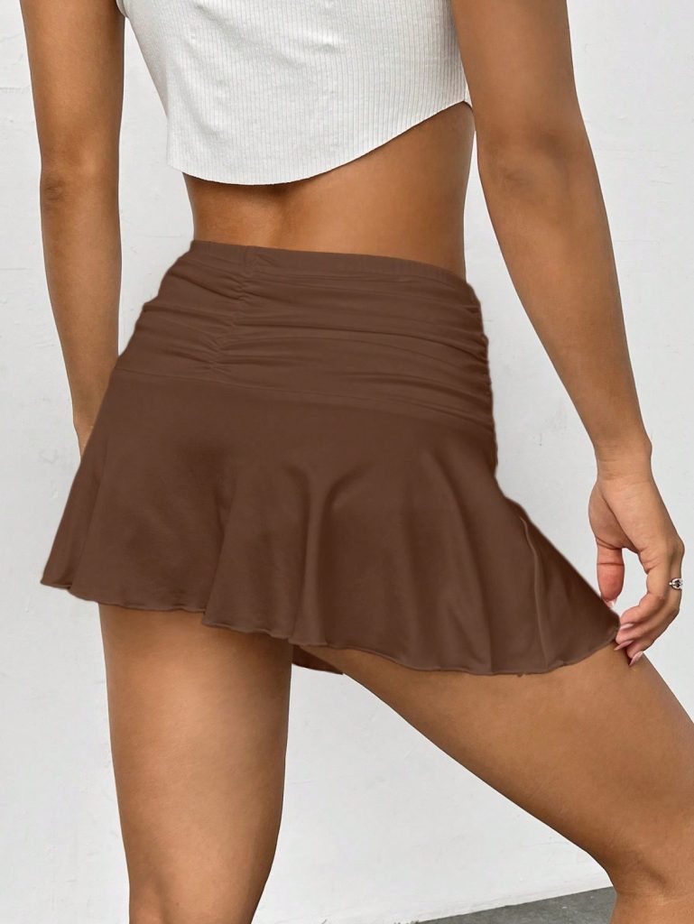 Ruched Mini Tennis Skirt