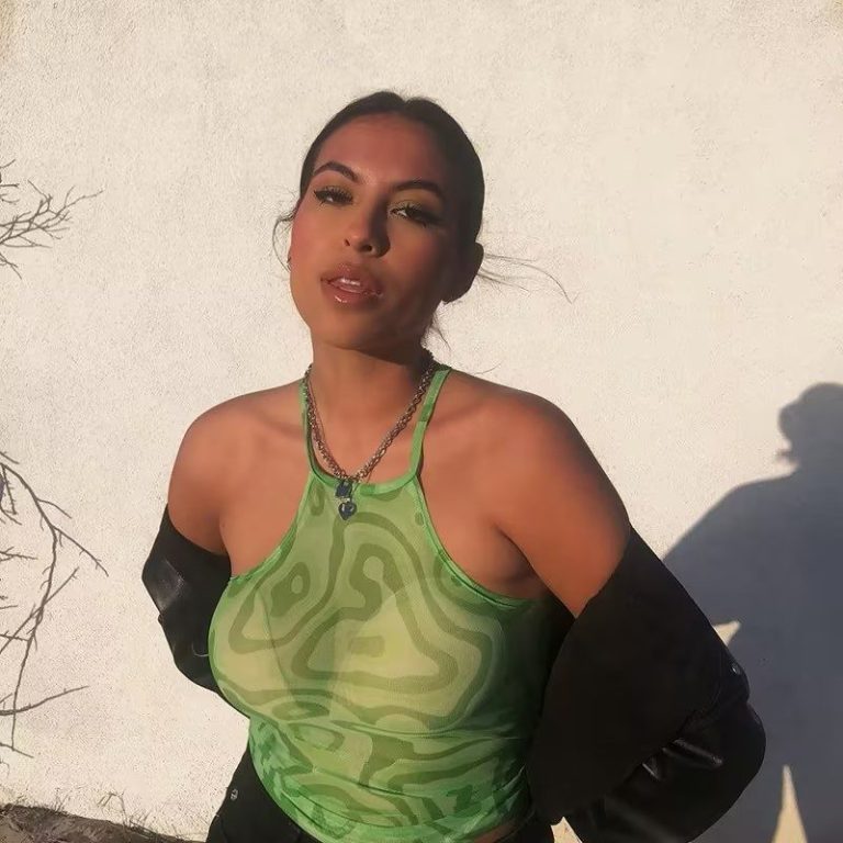 Sheer Mesh Abstract Halter Top