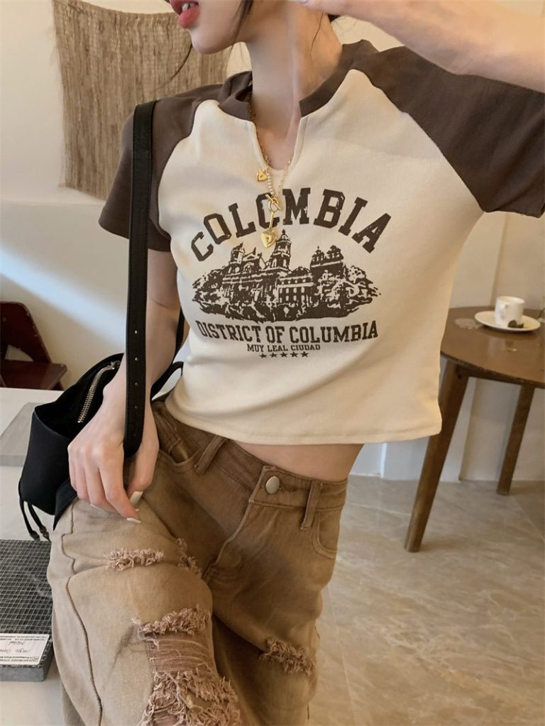 Vintage Columbia Knit Raglan Tee