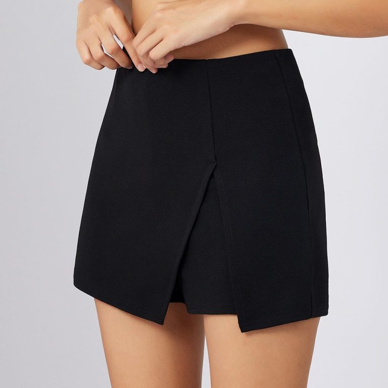 Tailored High-Waist Mini Skirt