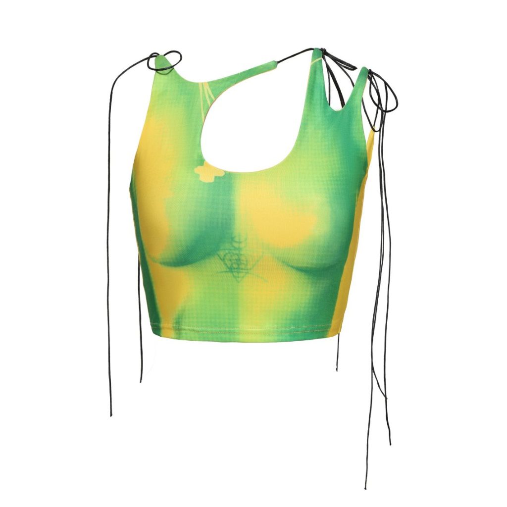 Green Tie-Back Triangle Bikini Top