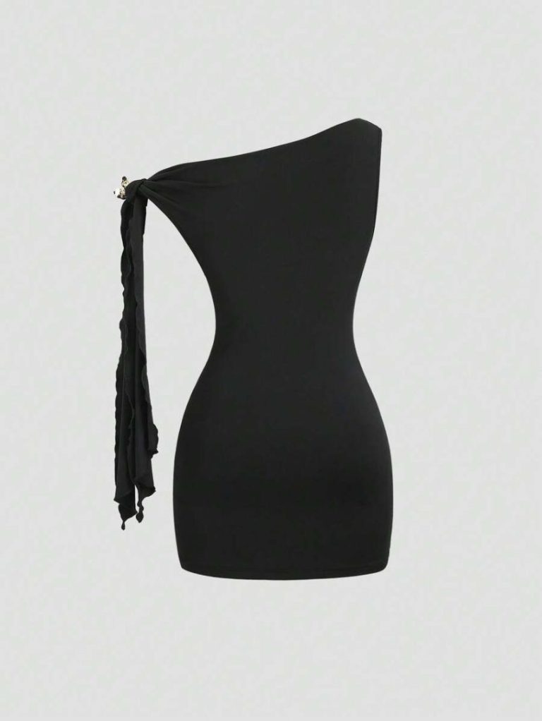 One-Shoulder Cutout Mini Dress