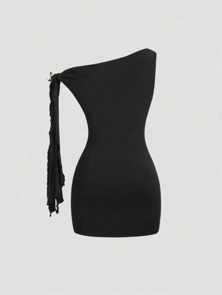 One-Shoulder Cutout Mini Dress